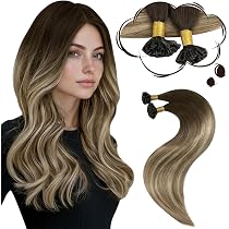 Keratin Bonding - # 2/60 OMBRE - 40cm - 200 Strähnen - 0,5g - 100% Remy Echthaar Haarverlängerung U-Tip