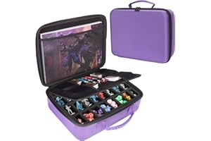 Mumlicha RPG Sac de voyage compatible avec les miniatures Donjons et Dragons, rangement miniature DND, étui à lancer pour ensemble de dés DND, sac de rangement miniature compatible avec Warhammer 40k,