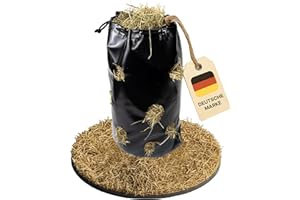 Dönges Haybag Heubeutel Heunetz Heusack Heutasche Futterbeutel mit 8 cm Löchern Rauhfutterbehälter Beschäftigungssack Aufbewahrungsbeutel ca. 9 kg Füllmenge