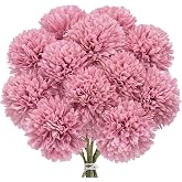 Minnhua 12 Pieces Artificial Hydrangea, Silk Artificial Flowers Decoration | Realistic Artificial Flowers for Cemetery Home G