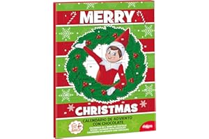 dekora - Calendario dell’Avvento Elf on the Shelf – 50 g Cioccolato al Latte – Calendario Avvento Bambini 2025 – Tradizione dell’Elfo di Natale – 24 Cioccolatini Regalo