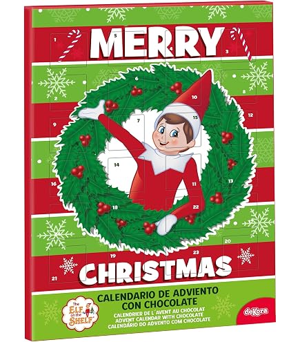 dekora - Calendario dell'Avvento Superman & Krypto – 50 g Cioccolato al Latte – Calendario Avvento Bambini 2025 – DC Comics – 24 Cioccolatini Regalo