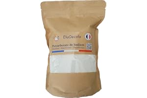 EluOecolo - Détachant & blanchissant au Percarbonate 1kg - Oxygène actif <12% - Doypack zippé