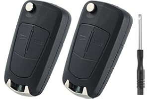 Betterher 2er Set 2-Tasten Schlüsselgehäuse mit Messer,Schlüssel Gehäuse der Fernbedienung,Autoschlüssel Hülle Zubehör kompatibel für Opel Zafira B Corsa D Astra H Vectra Antara Tigra B