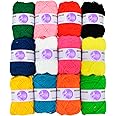 Asian Hobby Crafts Wool Yarn for Knitting, Woolen Crochet Yarn Thread, Used for Knitting Needles, 15g Each Roll | Set of 12