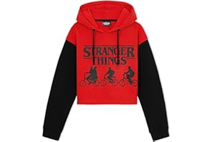 Stranger Things Girls Cropped Hoodie, Casual Hooded Pullover - Girls Gifts