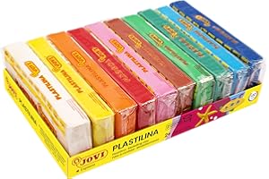 Jovi - PLASTILINA, Pâte à Modeler végétale, 10 x 150 grammes, Assortiment Multicolore, Couleurs vibrantes et Grande plasticité, sans Gluten, Idéale pour Les Enfants à partir de 2 Ans (71/10S)