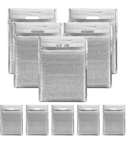 5er Set Isolierte Sandwich Beutel - Wasserdichte Kühltaschen 35x40cm