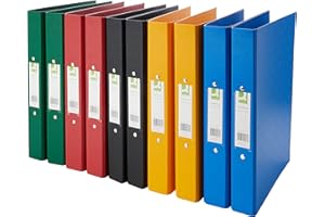 Q-Connect 25mm 2 Ring Binder Polypropylene A4 Assorted (Pack of 10)