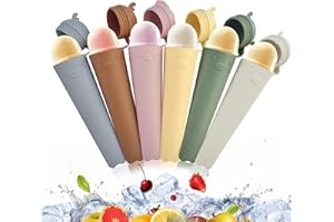 GENERISCH 6 Stk. Silikon Eisformen - Wiederverwendbare Wassereis Formen BPA Frei mit Deckel - Kinder Eisformen für Gefrorene Leckereien & Desserts - Lebensmittelechtes Silikon - Süße Koala & Rentier Motive