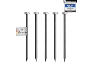 RIKAMA ONLINEVERSAND AUS EINER HAND Lot de 30 clous pour tableau, de 50 mm de long, clous en acier pour une utilisation sur le béton, la brique, le plâtre et le bois, clous en acier trempé comme suspension d'images, fabriqués en Europe