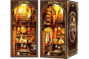 MAKEASY Book Nook en Bois, Kit DIY Miniature à Construire Maquette 3D Serre Livre, Décoration pour Étagère Bibliothèque, Cadeau Créatif - Atelier Couture