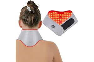 Hello Face Red Light Therapy for Neck, 3-in-1 147 LED Chips Red Light Therapy with Rechargeable Remote Control, Timer, Portable 660nm 850nm Near Infrared Therapy Neck Wrap for Neck Shoulder Pain(Gray)