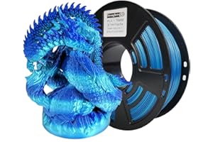 Stronghero3D Filament do drukarek 3D PLA 1,75 mm, jedwabny zielony i niebieski Galaxy Blue, dokładność 1 kg +/-0,05 mm dla ender3 Cr10 Sovol