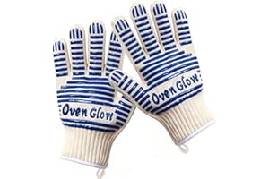 TTFORYUHOZE Oven Gloves Kitchen Microwave Heat Resistant Five Finger Non-Slip Silicone Oven Gloves for Handling Hot Surfaces Cooking Baking and Fireplace Grilling
