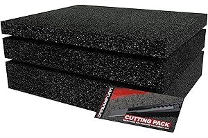 Shadow Foam Black Starter Kit 3pcs | Tool Box Foam Inserts - Foam Sheet 40x32cm Mixed Pack (30, 50 & 70mm Depth) Tool Box Organisation DIY & Tool Storage Systems