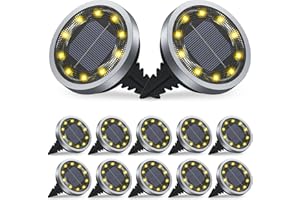 LuJasi Solar Bodenleuchte, Solar Gartenleuchten für Außen IP65 Wasserdicht, Solarleuchte für Garten Außenleuchte außen, für Garten, Rasen, Gehweg, Patio, Auffahrt