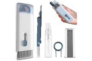 WS WORLSTREND Kit di pulizia elettronica 7 in 1, kit di pulizia della tastiera con spazzola, penna di pulizia per Airpods Pro, adatto per cuffie, laptop, telefono, monitor PC.