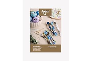 Anchor CA-4546 – Mappa delle sfumature dei fili da ricamo | Campioni reali di filati Anchor Stranded Cotton, Pearl Cotton, Metallic e Lamé | Accessorio essenziale per le tue creazioni