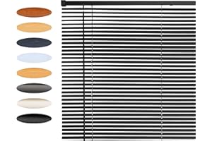 Lister Cartwright 25mm PVC Venetian Blinds Windows Blind Easy Fit Child Safety Included (Dark Grey, 115 cm Width x 160 cm Drop)