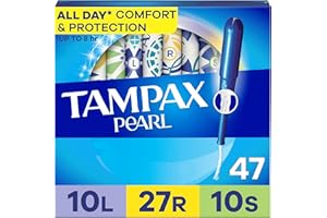 Tampax Pearl Plastic Tampons, Multipack, leicht/regulär/super saugfähig, geruchlos, 47 Stück