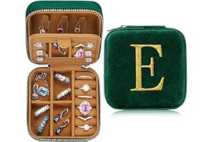TINGN Birthday Gifts for Women - Travel Jewellery Box Case, Travel Jewellery Organiser, Stackers Jewelry Box, Personalised Gifts for Women, Personalised Jewelry Organiser E