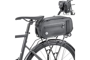 HOMPER Torba rowerowa na siodełko rowerowe, bagażnik, torba rowerowa, 26 l, górska szosa, MTB, rower rowerowy, akcesoria rowerowe, torba na ramię, torba na bagażnik, czarna