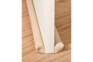 Praknu Dragstopp för dörrar 70-100 cm Beige – Dragskydd under dörr kudde | Håller kylan ute & minskar värmeförlust, 9 skuminlägg, tvätt 30 °C, parkett & klinker, förvaringspåse, kardborre, laminat