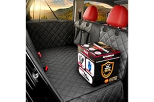 SWEET PROBLEMS SOLUTIONS PRODUCTS SweetSolutions© Funda Coche Perro | Protector Coche Perros Asiento Trasero | Impermeable y Resistente | Cubre Asientos Protector | Ventana de Malla Visible y Cremallera | Incluye Correa y Guante |