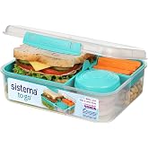Sistema TO GO Bento Lunch Box | Yogurt or Fruit Container | 1.65L | BPA Free | Teal