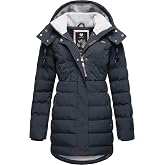 Ragwear Ashanta Block Women's Winter Coat Warm Quilted Coat Long with Hood XS-6XL