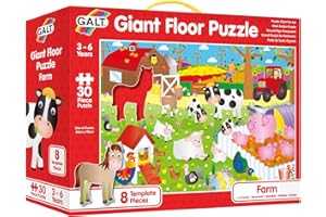 Galt Toys, Giant Floor Puzzle - Farm, Floor Puzzles for Kids, Ages 3 Years Plus