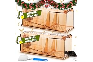 TAKRINK 2P Piège à Souris Vivante, Attrape Souris Humain et Réutilisables avec Trou d'air sans Mécanisme, pour Cuisine, Jardin, Maison, Grenier, Garage