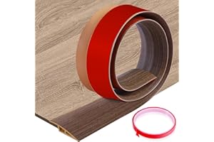 YOUMORO Self-Adhesive Floor Transition Strip, Door Threshold Strips for Laminate, Tile, and Carpet, Bridges Height Gaps 10-15mm, Flat Laminate Profile Flooring Edge Trim Strip for Doorways