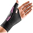 FREETOO Ergonomical Thumb Support for Arthritis, Breathable and Soft Thumb Splint, Right Hand or Left Hand Thumb Brace for Trigger Thumb,Tendonitis,Sprain.Fit both Women and Men(L/XL Pink/Black)