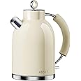 ASCOT Kettle Electric, Cordless-Fast-Boil, Stainless Steel Filter Kettles Tea Heater & Hot Water Boiler, 1.5L, 2200W, Automatic Shutoff, Boil-Dry Protection Kettle (Beige)