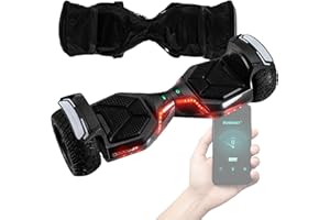 ‎ROBWAY Robway X2 Hoverboard | 𝐃𝐀𝐒 𝐎𝐑𝐈𝐆𝐈𝐍𝐀𝐋 ® Hoverboards für Kinder Jugendliche & Erwachsene - APP Steuerung - 𝟮 x 𝟯𝟓𝟬 Watt Motoren - Self-Balance - Bluetooth (X2 Carbon, Offroad)