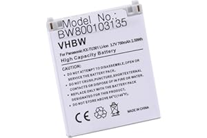 vhbw Akku Ersatz für Panasonic CGA-LB102 für schnurlos Festnetz Telefon (700mAh, 3,7V, Li-Ion)