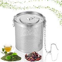3-teiliges Edelstahl-Teesieb Set – Mit Kette & Haken, Feinmaschig, Für Losen Tee & Gewürze, Ø 10 Cm, Spülmaschinengeeignet