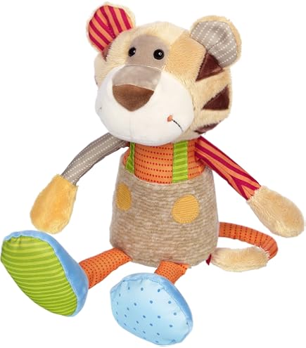 Keel Coniglio Peluche Patchwork - Morbido Giocattolo In Peluche - Rosa, Crema O Marrone