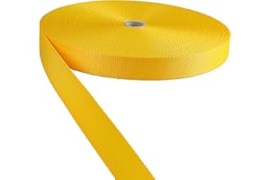 TUKAN-TEX Cinghia in polipropilene giallo, larghezza 25 mm, 50 m