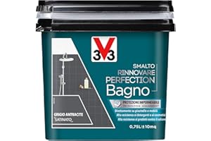 V33 SMALTO RINNOVARE PERFECTION BAGNO Grigio Antracite Satinato 0,75 L