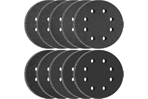 KONGMING 100 Piezas Disco Lija 125 mm húmedo y seco Grano 80 120 180 240 320 400 600 800 1000 2000 8 Agujero carburo de silicio para Lijadora Excéntrica