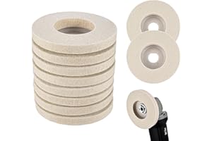 Lpraer 10 unidades de lana para amoladora angular, 115 mm, disco de pulido, disco flexible, amoladora angular, taladro, lijadora para metales, vidrio, cerámica, mármol, coche