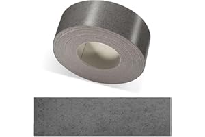 ben+camilla.com Iron-On Edging Tape, Dark Concrete, 45 mm x 5 m, Roll, Matt, Smooth, for Professional Results, Edge Protection