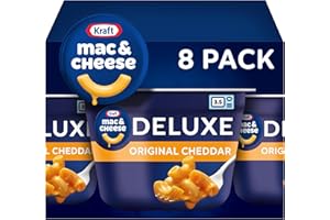 KRAFT MAC & CHEESE Kraft Deluxe Original Macaroni & Cheese Easy Microwavable Dinner (8 ct Box, 2.39 oz Cups)