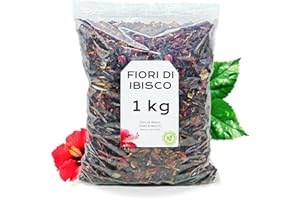 EPEL Fiori di Ibisco 1kg - Essiccati per Tè e Infuso - Flor de Jamaica - Foglie di Ibisco Essiccate