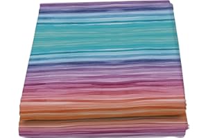 ITALIAN BED LINEN Fantasy Tkanina dekoracyjna, 170 x 260 cm, tęcza, pojedynczy