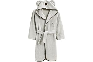 ELY PARKER Albornoz de Baño Niños y Niñas, Tela de Toalla de Algodón Turco, con Capucha, Animal, Súper Suave, Absorbente, Cómodo, Grueso