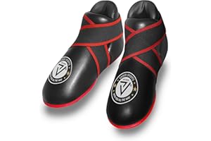 V-SPORTS Black kickboxing boots semi/full contact kick boxing boots foot pad kids/Adult kick boxing foot pads
